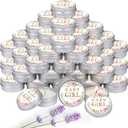 MTLEE 50 Pcs Baby Girl Shower Scented Candles Gift Travel Tin Candle Aromatherapy Candle Favors for Baby Shower Favors Wedding Gifts Compound Scent Essential Oil
