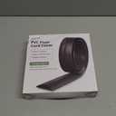 10FT Floor Cord Cover, LZEOY White Cord Hider Floor, Cable Floor Cover Power Cord Cover, Durable Cord Covers for Wires on Floor, Floor Cord Protector Hide Cords on Floor Cord Cavity: 0.47" W x 0.24" H