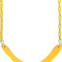 66" Heavy Duty Swing Seat Chain Plastic Coated Seat Replacement Outdoor Swing Set Accessories (Yellow)