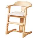 DOMGMUWUJEE Solid Wood Toddler Dining Chair - Adjustable Height Easy to Clean Toddler high Chair - Kids high Chair from 3 Years to 200 Lb, Grow with Child (Natural Grey)