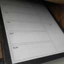 Dry Erase White Board Weekly Calendar Board,17.7“x23.6,Black