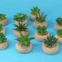 Set Of 12 Succulents Plants Artificial in Pots Small Fake Plants for Bedroom Aesthetic Living Room Office Shelf Bathroom Decor
