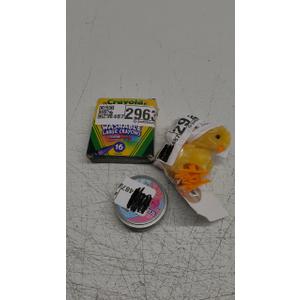 Crayola 52-3281 Large Washable Crayons Assorted Colors 16 Count (Pack of 2)+ Toysmith Fuzzy Chick Wind Up Toy 2pcs +Bubblegum & Marshmallow SCENTsory Duos by Crazy Aaron's