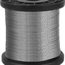 1/16 Wire Rope 304 Stainless Steel Cable, 250ft Aircraft Cable With 120Pcs Sleeves, 7x7 Strand Core 368lbs Strong Load-Bearing, Perfect for Outdoor Clotheslines or Crafts