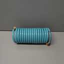 RV External Shower, 3/8 in by 15-Foot Coil Hose with 1/2 Inch Quick Connect Adapter for RV Outdoor Shower, Boat Hose Coil, 3/4 Inch Fittings (No Sprayer) (No Sprayer)