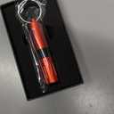 KEENSUN 2-in-1 Cigar Punch Tool Set with Cigar Hole Opener(9mm) and Twin Nubber, Portable Rotary Punch with Key Chain Ring (Red)