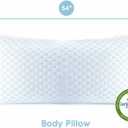 Nestl Cooling Body Pillow for Sleeping 1 Pack, Luxury Shredded Memory Foam Body Pillows, Adjustable Cold Gel Pillows for Hot Sleepers, Supportive Long Pillow for Bed Side Back Stomach Sleepers