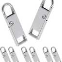 Deoward Zipper Pull Replacement Metal Zipper Handle Mend Fixer Tab Repair for Luggage, Backpacks, Suitcases, Jackets, Purses, Handbags (6 PCS)