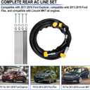 FE37190 Complete Rear AC Line Set Flexible A/C Barrier Hose Fittings Kit Fit For Ford Explorer Rear A C Line 2011-2016, For Ford Flex 2013-2019 & For Lincoln MKT, Repair Air Conditioner Lines Leaking
