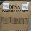 BFNN 120" W Freestanding Dog Gate with Door for Indoor & Outdoor, 24'' Tall