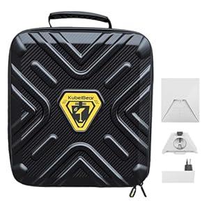 EVA Starlink Mini Case with Carbon Fiber Texture, Lightweight PU Hard Shell Protective Sleeve Cover Bag, Water-Resistant Travel Carry Case for SpaceX Starlink Mini Dish for Camping RV Van