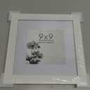 Americanflat 9x9 Picture Frame with Shatter-Resistant Glass - Use as 6x6 Frame with Mat or Display 9x9 Photo Without Mat - Hudson Collection - Wide Square Frames for Tabletop and Wall - White