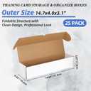EXYGLO Trading Card Storage Box 25 Pack 700 Count 20pt, 14.2x3.8x2.9 Inch White Cardboard Card Boxes for TCG/MTG/Sport Cards, Fit 3.6x2.6 Sleeves Shipping or Storing, 17500 Max Capacity in Total