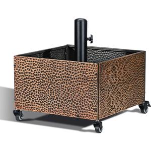 BAYN Heavy-Duty Metal Umbrella Base Stand with Wheels, 150lb Capacity Portable Fillable Planter for Patio, Outdoor, Garden, Poolside, Yard & Lawn
