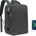 Spirit Airlines Personal Item Bag 18x14x8 Inches Travel Bag Mens Travel Backpack for Women Fit Up to 17 inch Weekender Bags With Usb Charging Port Carry on Flight Approved