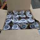 Kamenstein 16 Jar Ellington Revolving Countertop Spice Rack with Lift & Pour Caps and Spices Included, FREE Spice Refills for 5 Years: Black and Chrome