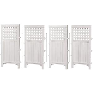 Suncast 4 Panel Reversible Outdoor Screen Enclosure, 44" (H) x 23" (W) per, White