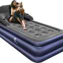 A-ER-FA Twin XL Air Mattress with Headboard, Quick 3 Min Inflation, 20in High, Flocked Top - For Home, Guest, Travel, Camping