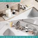 MAGKOTA Stone Faucet Mat for Kitchen Sink - Quick Dry Diatomite Sink Splash Guard, Prevents Moisture Buildup & Water Stains, Water Absorbing Stone Tray for Bathroom Countertop (White, 23.6" x 4")