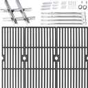Grill Parts for Char-Broil Performance 4 Burner 463342119 463342118 463332718 463347017 463377017 463376117 463376018P2 463335517 463349917 Grill Burner Heat Plate Cast Iron Grill Grates 18 Inch