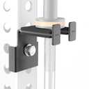 Rack-Mounted Olympic Barbell Holder for 2x2 & 2x3 Power Racks, No Drilling Required  Heavy-Duty Steel Storage with Protective Padding, Space-Saving Gym Equipment