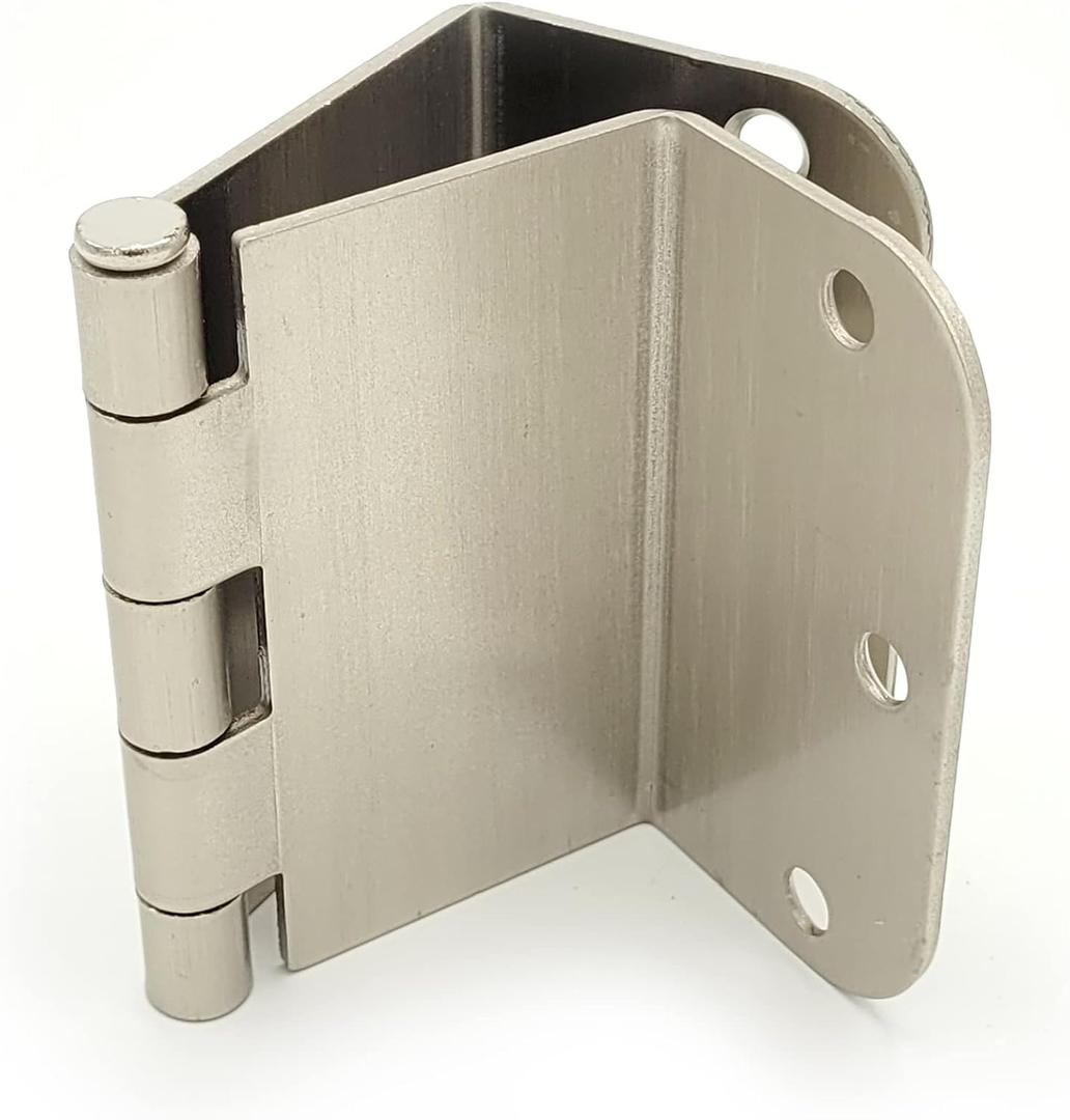 3.5 Inch Swing Clear Offset Door Hinge (5/8" Radius, Satin Nickel)