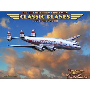 Classic Planes Calendar 2026 Wall Monthly By Larry Grossman Calender 12 Month | American Made In The USA