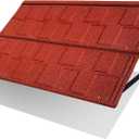 Fixed Metal Awnings 52 in W x 31 in H, Triangle Steel Frame with Tile Shaped Metal Awning for Door Entrance, Windows, Porches and Balconies (Red)