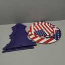 4 Pcs 4th of July Holder Patriotic Cupcake Stand with American Flag Independence Day Cupcake Display President's Veterans Day Patriotic Themed Party Decoration, 3 Layers