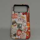 MERRO for iPhone 17 Pro Max Case - Wireless Charging Compatible - Dual-Layer Hard Shell & Silicone Cover - Protective Phone Case with Cute Wildflower Designs for Women - Whimsical Collage