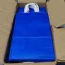 50 Pack 5.25x3.25x8.25 Inch Small Royal Blue Kraft Paper Bags with Handles Bulk, Toovip Gift Wrap Bags for Favors Grocery Retail Party Birthday Shopping Business Goody Craft Merchandise Take Out Sacks