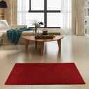 Furnish my Place Modern Plush Solid Color Rug - Red, 4' x 5', Pet and Kids Friendly Rug. Made in USA, Rectangle, Area Rugs Great for Kids, Pets, Event, Wedding