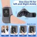 Cordless Foot and Ankle Massager with Heat & Vibration, Wearable Therapy Wrap for Neuropathy, Plantar Fasciitis & Swollen Feet (2 Pack)