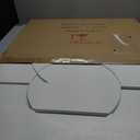 Slyart White Textured Wall Art, Handmade Abstract Plaster Wall Art Framed Artwork, 3D Minimalist White Relief Vertical Painting