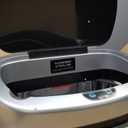 BestOffice | 13 Gallon Trash Can with Lid | Automatic Touchless Garbage Can | Odor Control | Modern Oval Design | Easy to Clean | Plastic | Black | Fits Any Kitchen, Bathroom, Office or Home