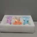 Lanpn 3 Pcs Easter Bunny Flameless Candles, Battery Operated Led Candle Light with Remote, Real Wax Rabbit Shaped Candle Gift Set, 3D Flickering Flame, NO Batteries Included, 7.3"x4"