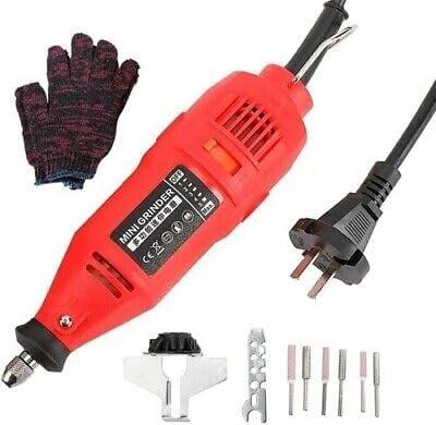 Finderomend Electric Handheld Chainsaw Grinding Machine Sharpener, 110 Volts 130W Portable Handheld Universal Chain Teeth Sharpening Tool, Extra 3 Diamond Bits Outdoor Grinding Machine File Tools