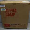 ALPHA CAMP Stadium Seat Padded Chair for Bleachers with Back& Arm Rest (Black)