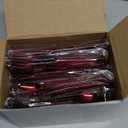 Minatee 150 Pieces Disposable Cutlery Set Plastic Silverware Heavy Duty Utensil Sets 50 Forks 50 Knives 50 Spoons for Home Office School Party Picnics Restaurant Outdoor Events(Red)