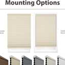DEZ FURNISHINGS Cordless 1.5" Blackout Cellular Shade, Energy Saver, 41.5" W x 72" H, Alabaster