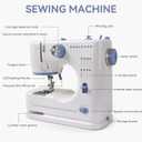 Ninonly Sewing Machine for Beginners, Electric Sewing Machine with 16 Stitches, Foot Pedal and Accessories Kit for Home DIY Sew Projects, Purple
