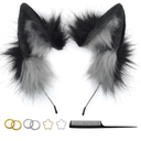 Cat Wolf Fox Dog Ears Headband Handmade Faux fur Cosplay Halloween Costume Party