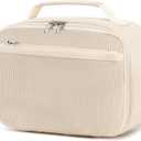 Bluboon Kids Girls Lunch Bag Insulated Lunch Box for school Corduroy Lunch Cooler Organizer School Kids Lunch Tote (Corduroy-White)