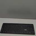 Wireless Keyboard and Mouse Combo, MARVO 2.4G Ergonomic Wireless Computer Keyboard with Phone Tablet Holder, Silent Mouse with 6 Button, Compatible with MacBook, Windows (Black)