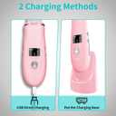 Face Scrubber Skin Spatula - Blackhead Remover Deep Cleansing Tool for Pore Extraction, 4-in-1 Fast Charging Dock Blackhead Remover Face Spatula for Facial Skincare Women Gift (Pink)