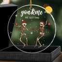 Funny Couple Gift Christmas Ornaments for Tree Decorations, Dancing Skeleton Ornament for Couples Wife Husband Girlfriend Boyfriend