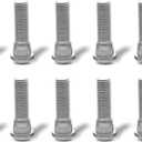 10PCS M12x1.5 Wheel Lug Bolts, 48mm Long Extended Silver Carbon Steel Flat Head Right Hand Thread Stud Bolts, Compatible with OEM#610-266 90942-02049 GS430 LS400 RX330