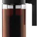 Takeya Tritan Cold Brew Coffee Maker - Airtight Pitcher with Leak-Free Lid - BPA-Free Cold Brew Maker with Silicone Handle - Dishwasher-Safe Pitcher for Homemade Cold Brew - 1 Quart, Black
