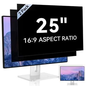[2 Pack] 25 Inch Computer Privacy Screen for 16:9 Aspect Ratio Widescreen Monitor, Eye Protection Anti Glare Blue Light Computer Monitor Privacy Filter, Removable Anti-Scratch 25in Protector Film