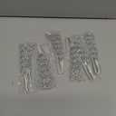 60 Pieces Pearl Stick Stems Bouquets, 4mm Bead String Garland Beaded Spray Filler Floral Arrangements Tree Picks Wedding Party Decoration, Christmas Decorations, Christmas Tree Picks (Silver)